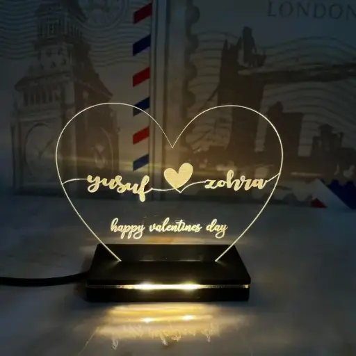 personalised LED acrylic lamp